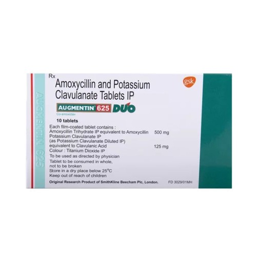AUGMENTIN 500/125mg Tablet 6's