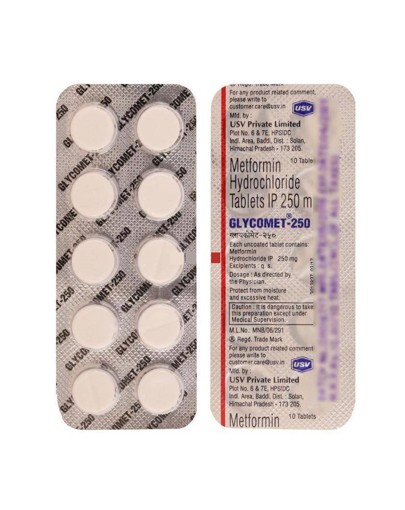 GLYCOMET 250mg Tablet 10's