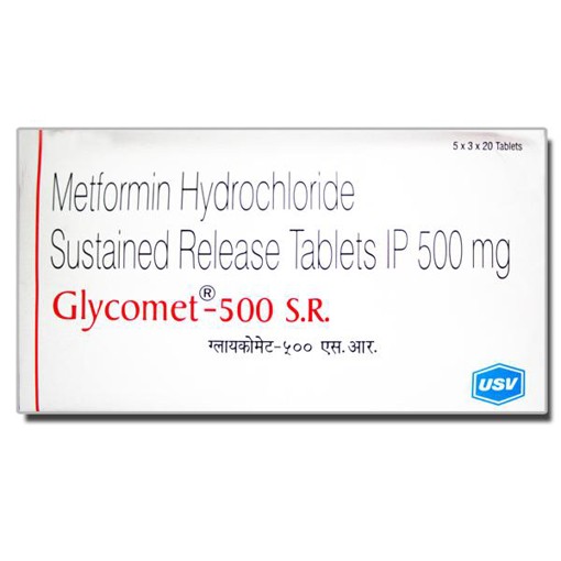 GLYCOMET SR 500mg Tablet 20's