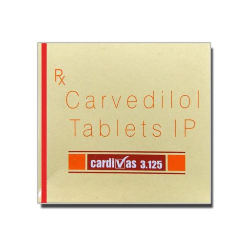 CARDIVAS 3.125mg Tablet 10's