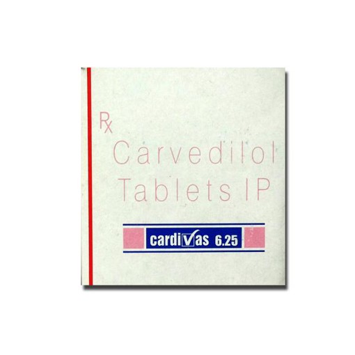 CARDIVAS 6.25mg Tablet 10's