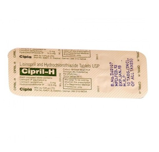 CIPRIL H 5/12.5mg Tablet 10's