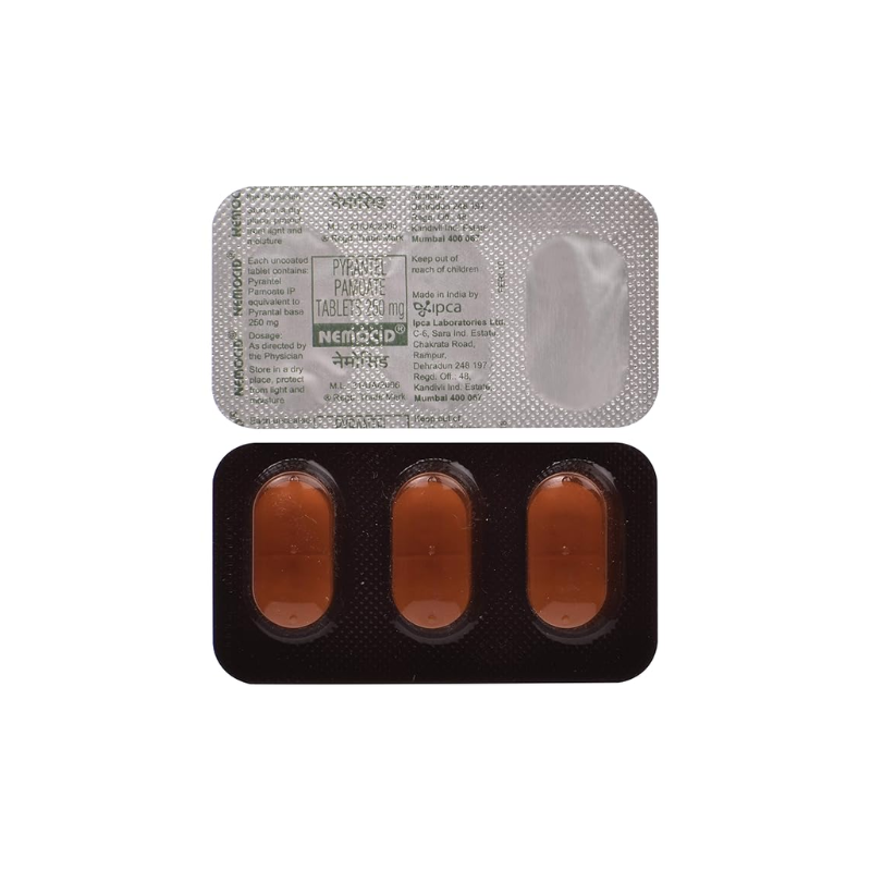 Pyrantel pamoate 250 mg (Nemocid 250 Tablet) view 2