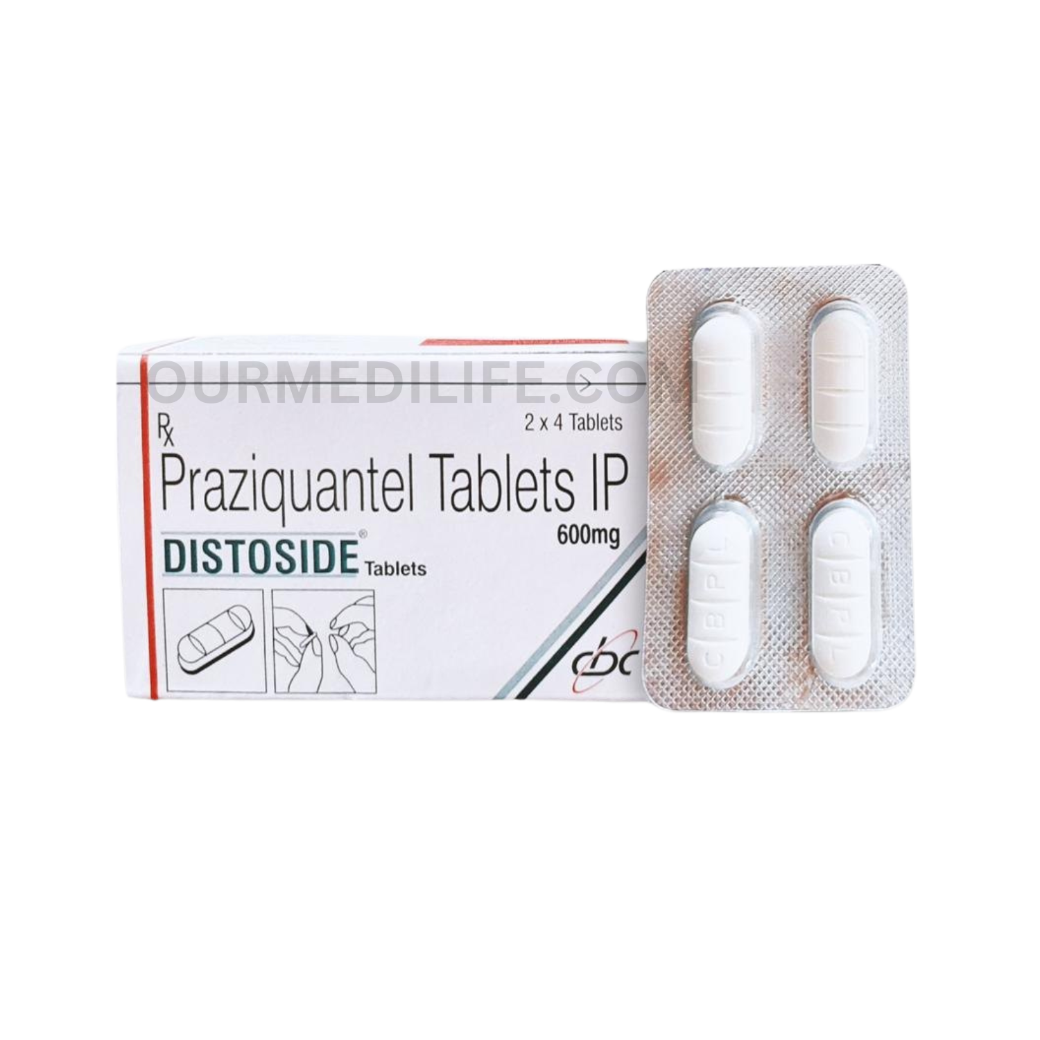 DISTOSIDE 600mg Tablet 4's